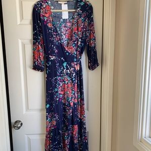 Lovestitch Floral Wrap Maxi dress